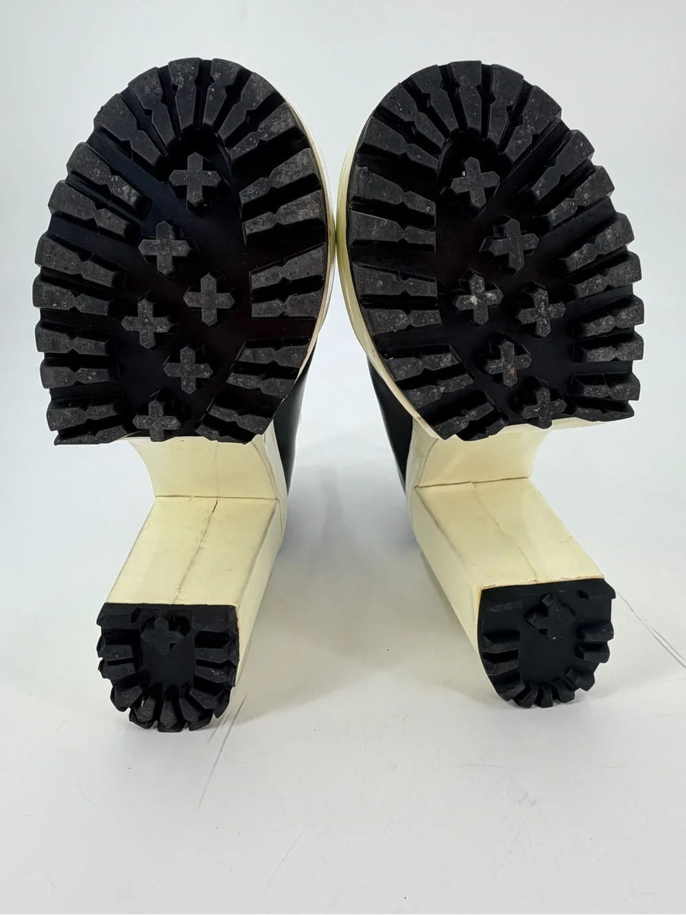 Current Mood Glow In The Dark Chunky Platform Rave Heels Lava Boots 7 FLAWS